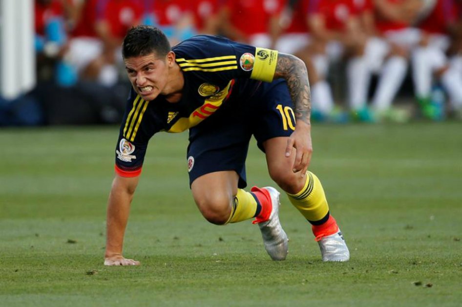 James causa incertidumbre en la selección Colombia por su lesión en el hombro