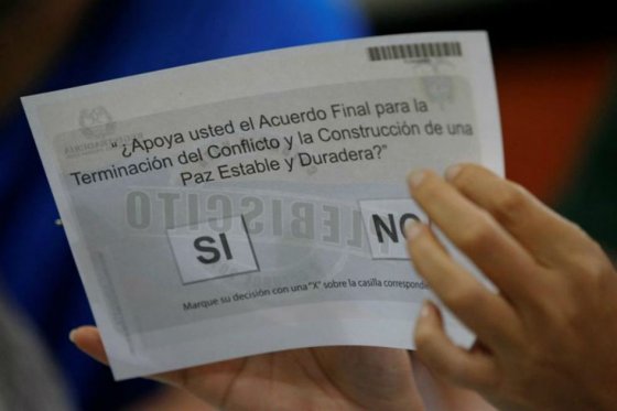 El plebiscito para refrendar el Acuerdo de Paz se votó el 2 de octubre de 2016. Ganó el No.