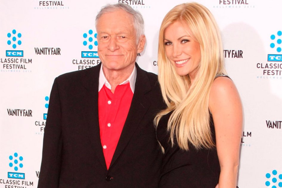 Hugh Hefner y Crystal Harris.