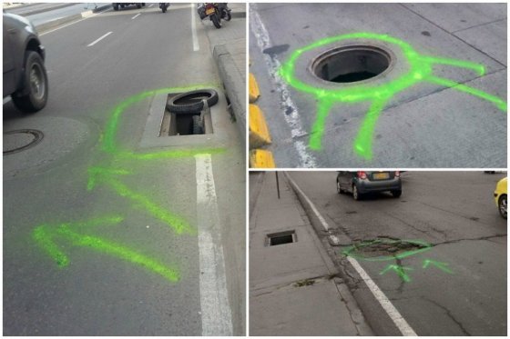Durante una reciente jornada, los promotores de la iniciativa lograron pintar alrededor de 200 huecos./ Foto: Facebook.com/oskar.revolucionmandala