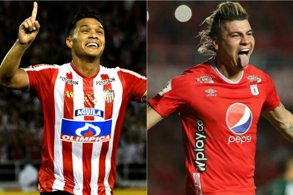 Teo Gutiérrez y Michael Rangel, los goleadores de los finalistas. / EFE y América