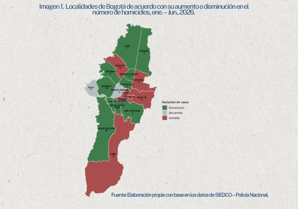 Mapas del sexto informe de Bogotá Cómo Vamos.