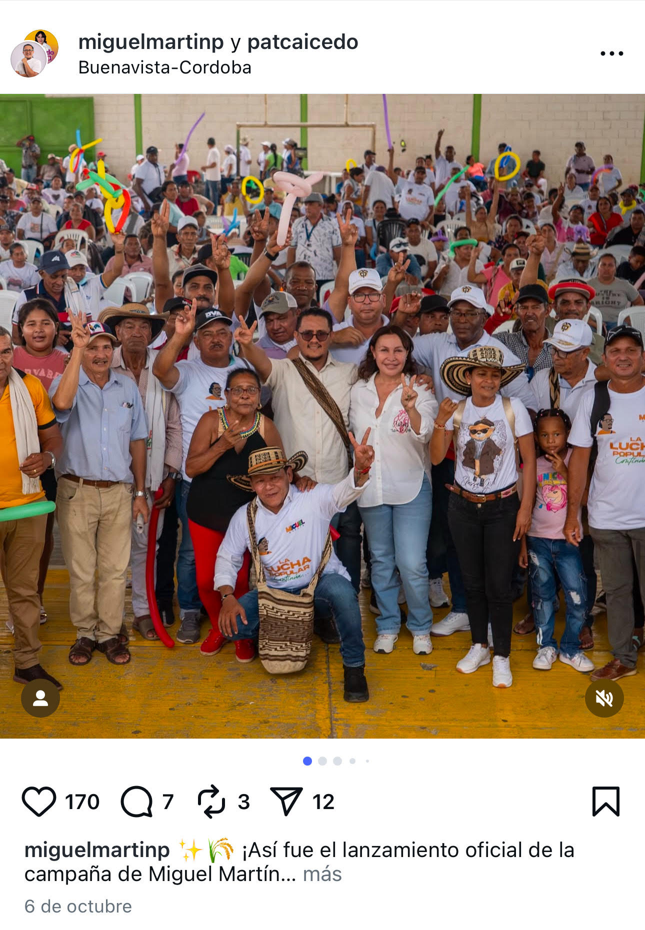 Foto: Cuenta oficial de Miguel Leonardo Martín Peña en Instagram.