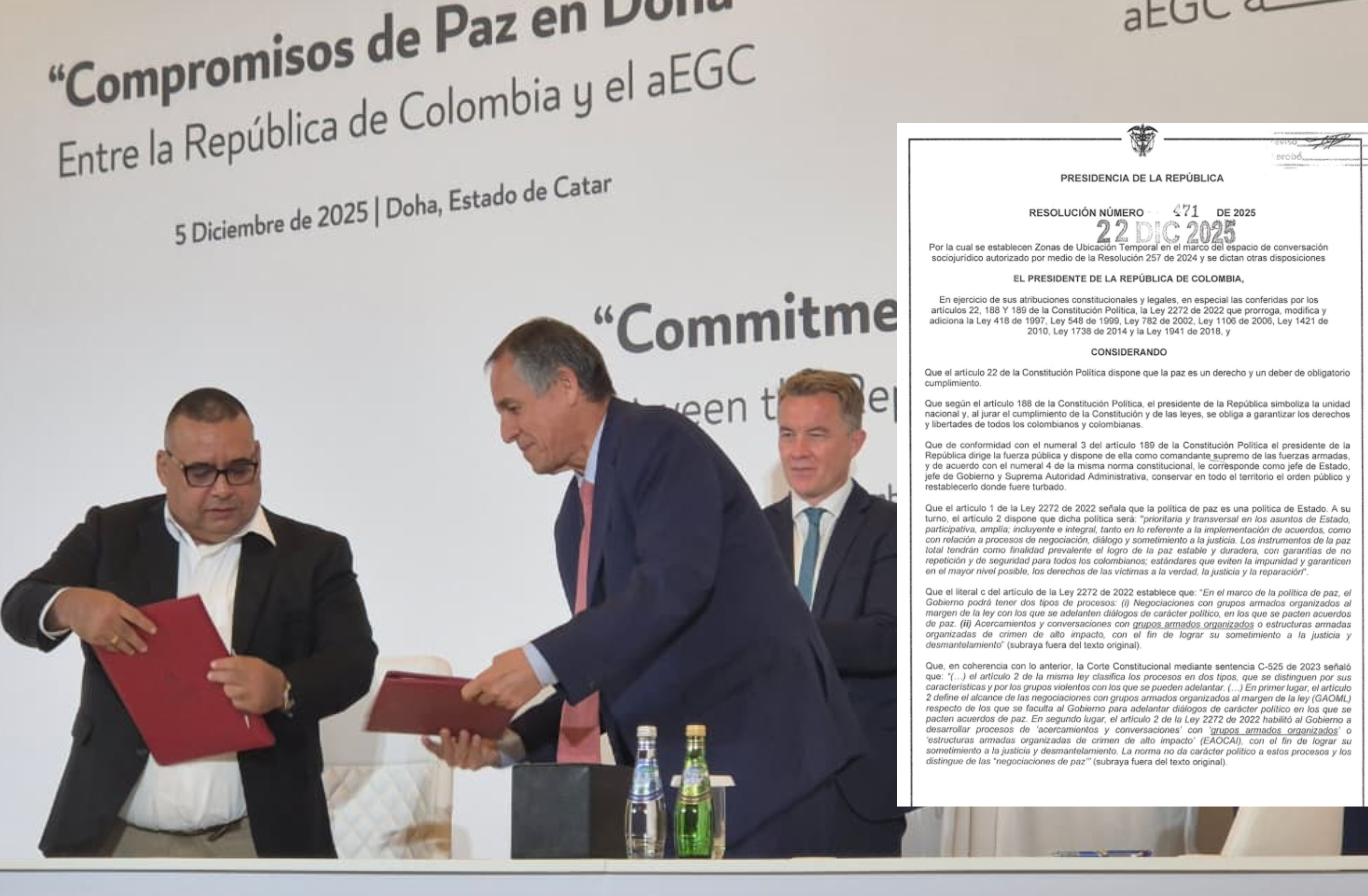 El presidente Petro firmó la resolución que crea las Zonas de Ubicación Temporal con el Clan del Golfo el pasado 22 de diciembre.