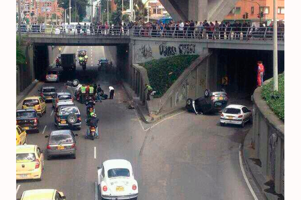 Aparatoso accidente en la calle 100 con 15