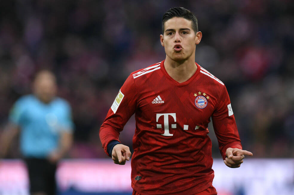 Gran partido y golazo de James en la goleada del Bayern Múnich al Wolfsburgo