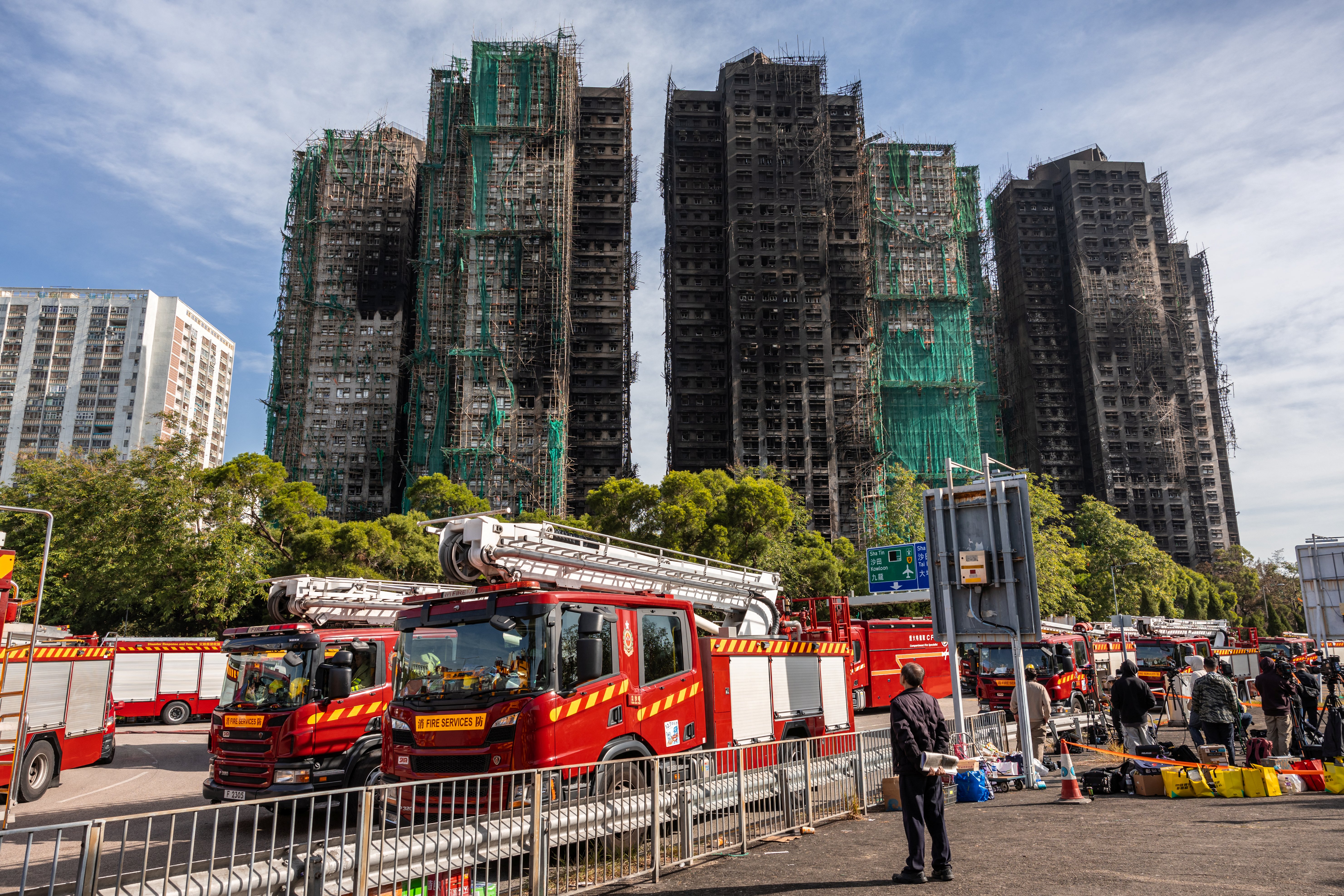 Andamios de bambú: uno de los motivos de la gravedad del mortal incendio de Hong Kong