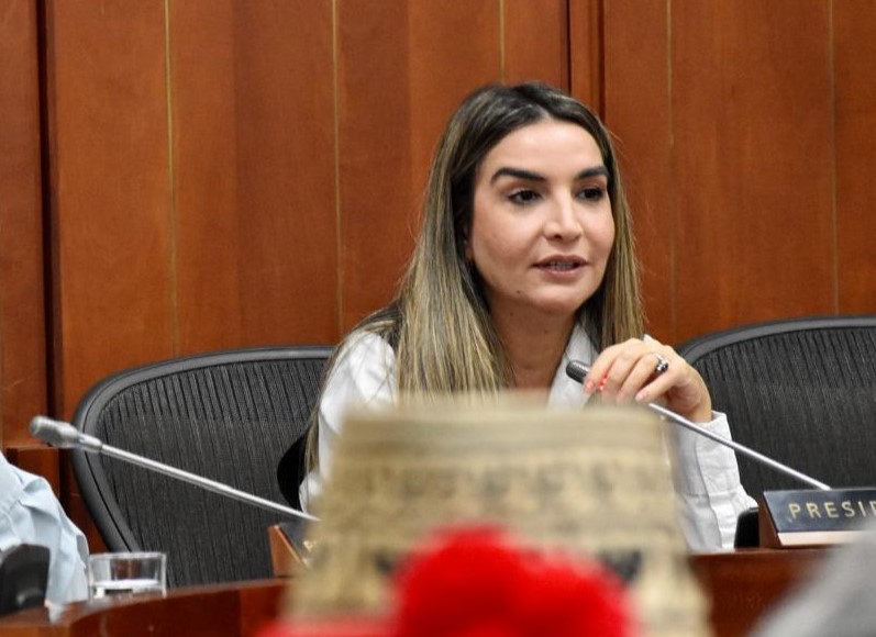 Nadia Blel dice que congresistas del Gobierno montaron protesta frente a su casa