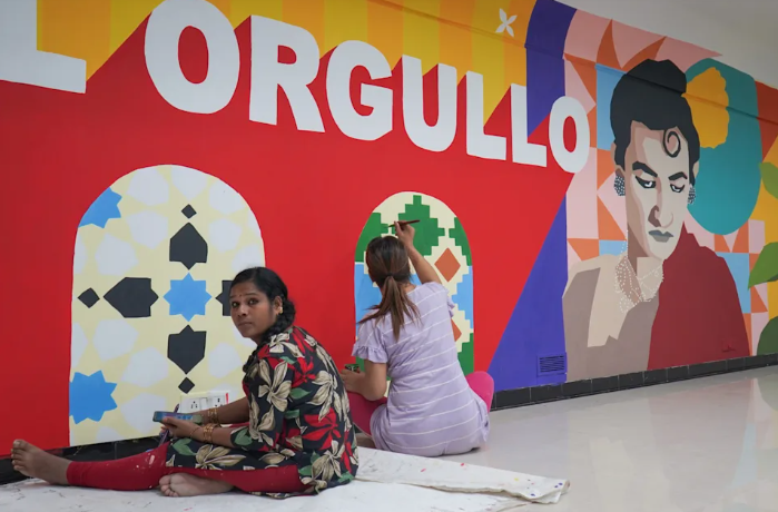 Un mural como refugio: la lucha de artistas trans en la India