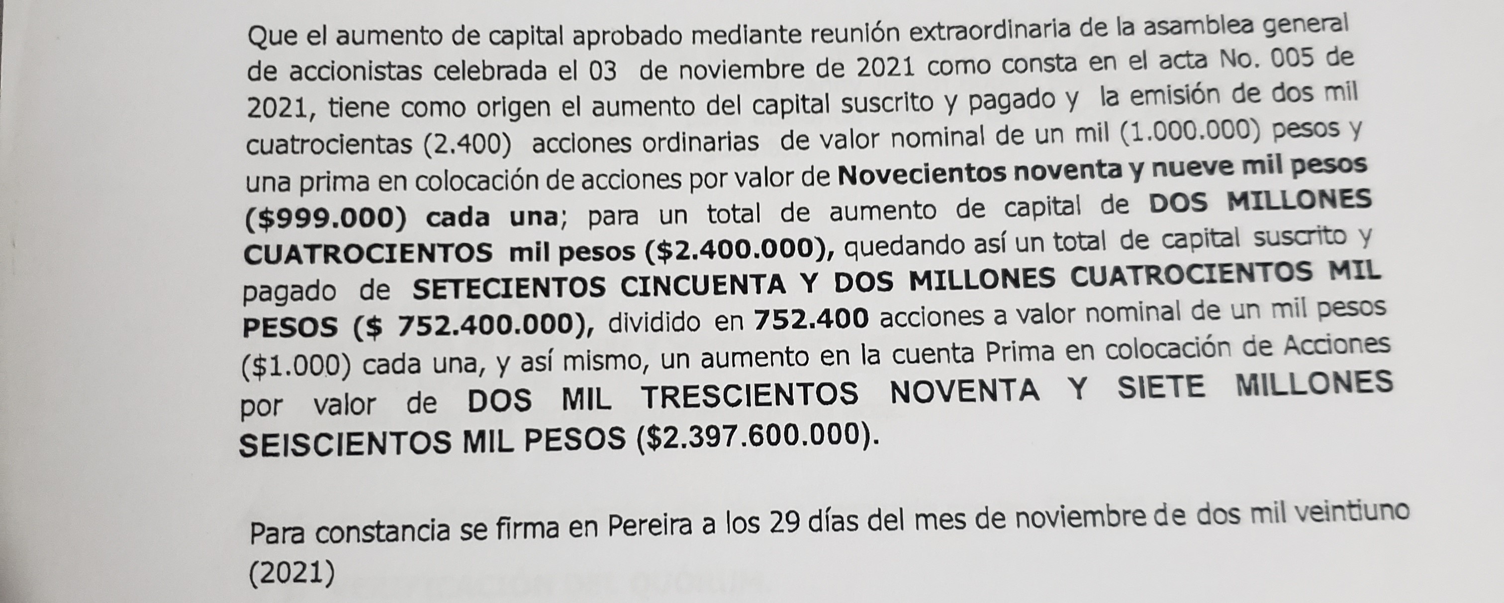 Incremento de capital en Avisann SAS, la empresa cuyo César Giraldo es socio único, pasó de 750 a 2.300 millones durante la pandemia.