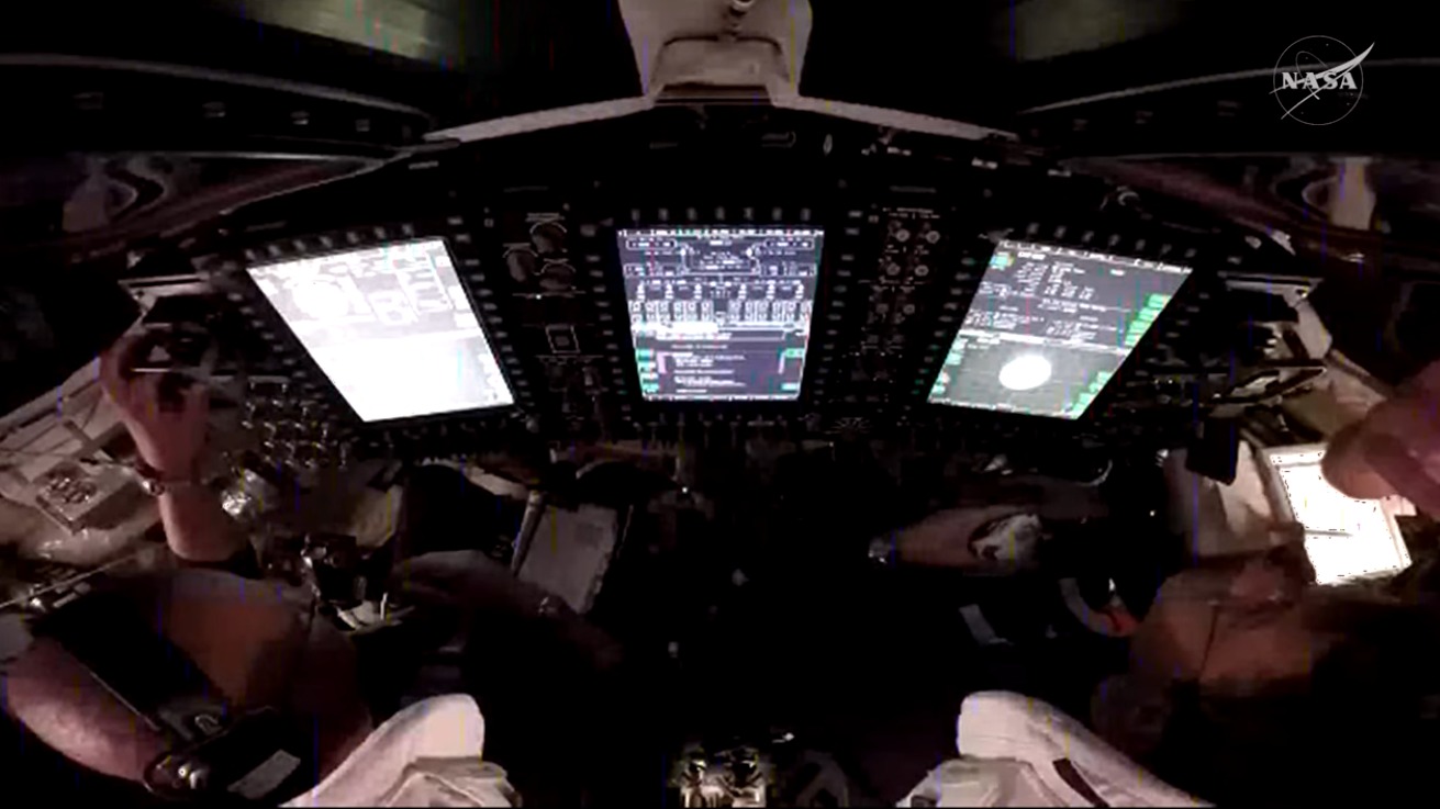 Imagen del interior de la nave espacial Oritón, diseñada por la ESA.