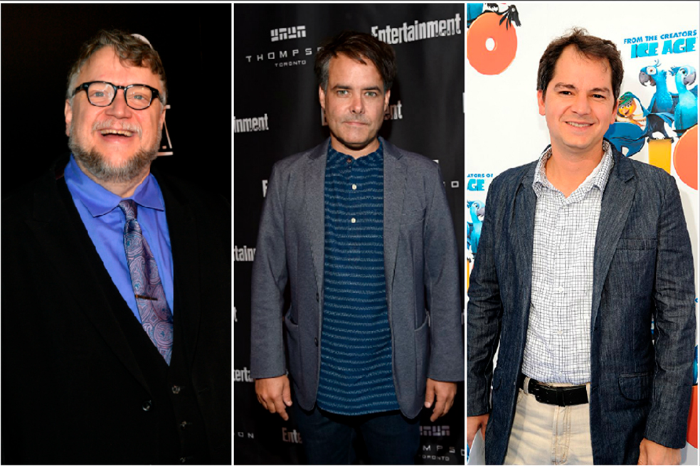 Los directores Guillermo del Toro, Sebastián Lelio y Carlos Saldanha.