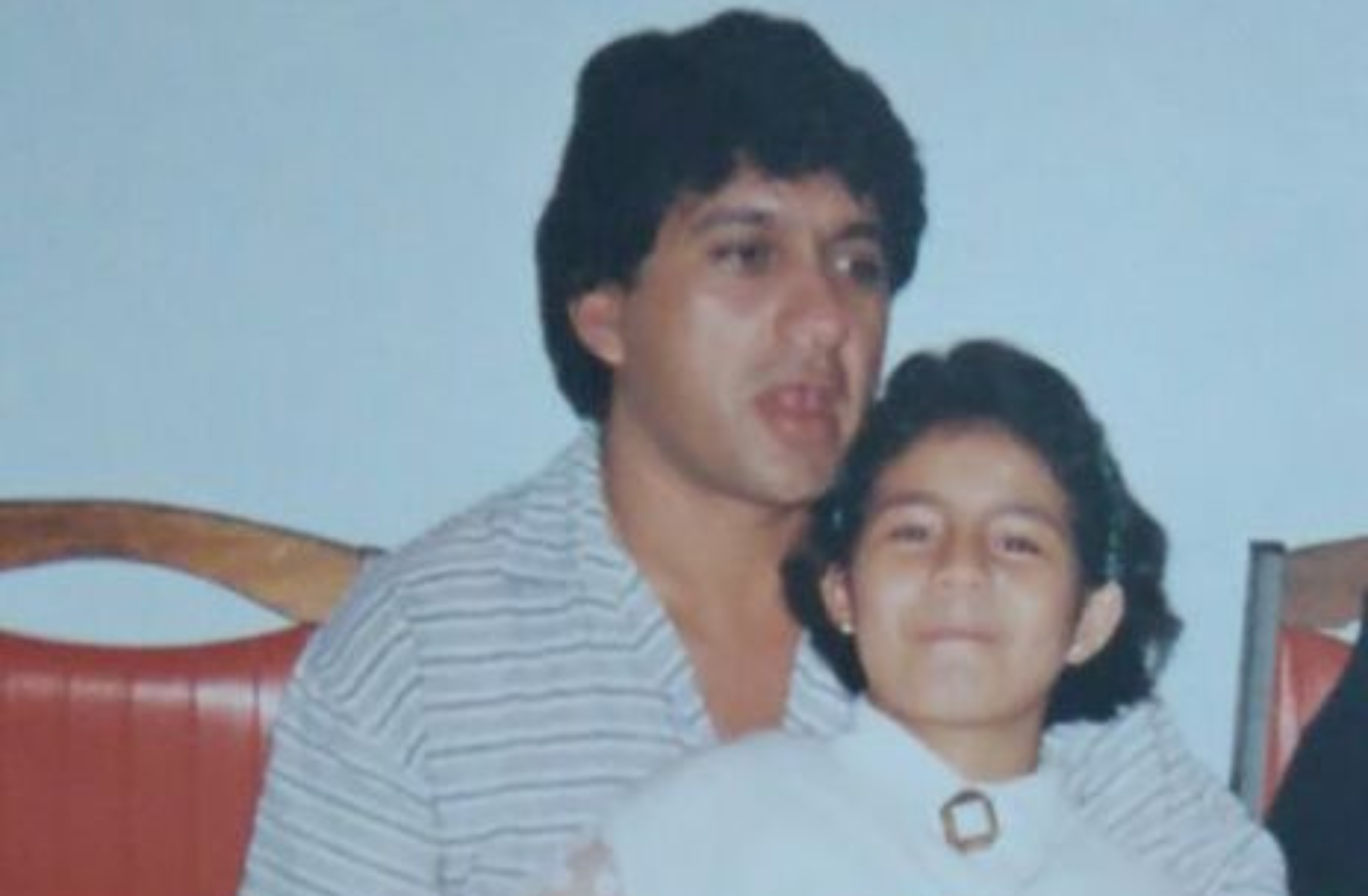 Mónica Oyuela y su padre Augusto.