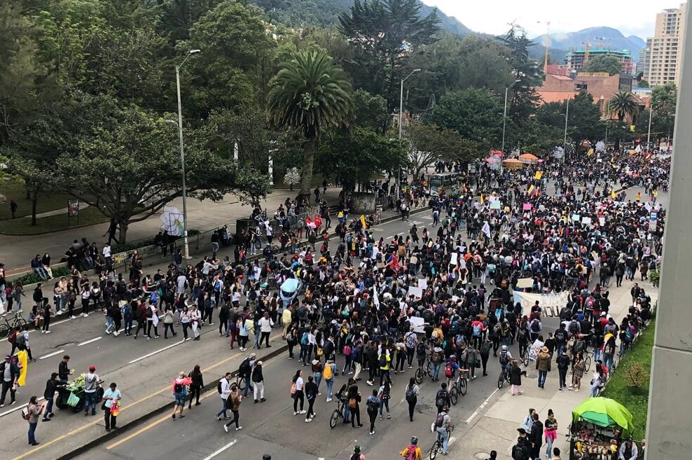 Minuto a minuto del quinto día de paro en Bogotá