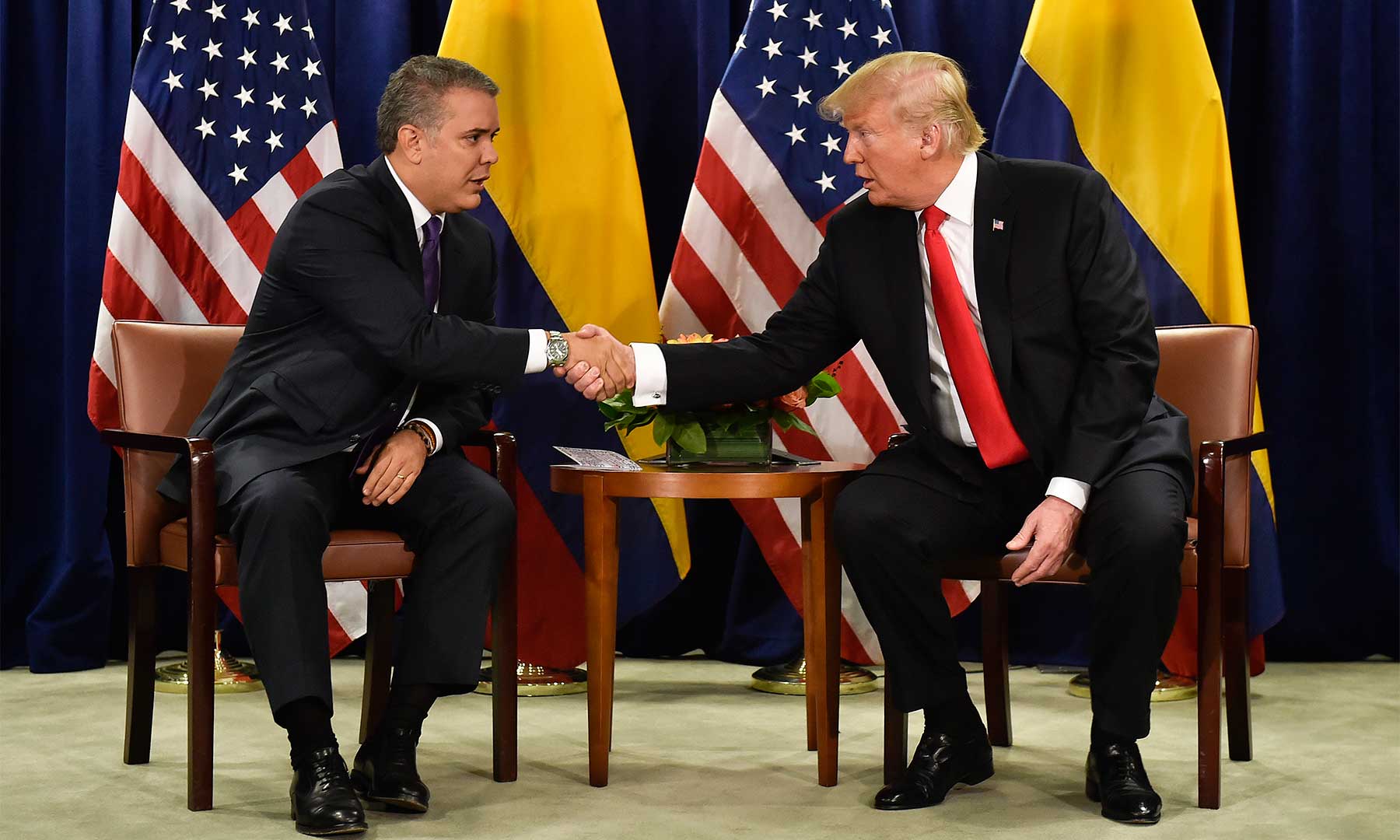 El presidente de Estados Unidos, Donald Trump, junto a Iván Duque, su homólogo colombiano. / Presidencia de la República