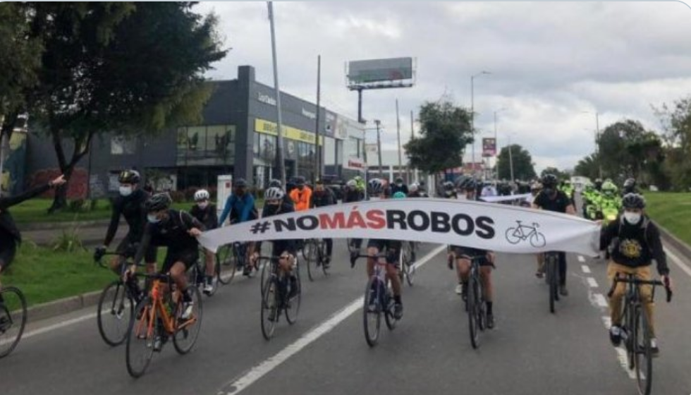 Bogotá se manifestó en contra del robo de bicicletas