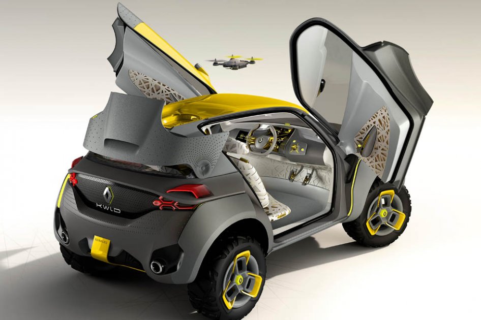 Kwid, con un dron como acompañante