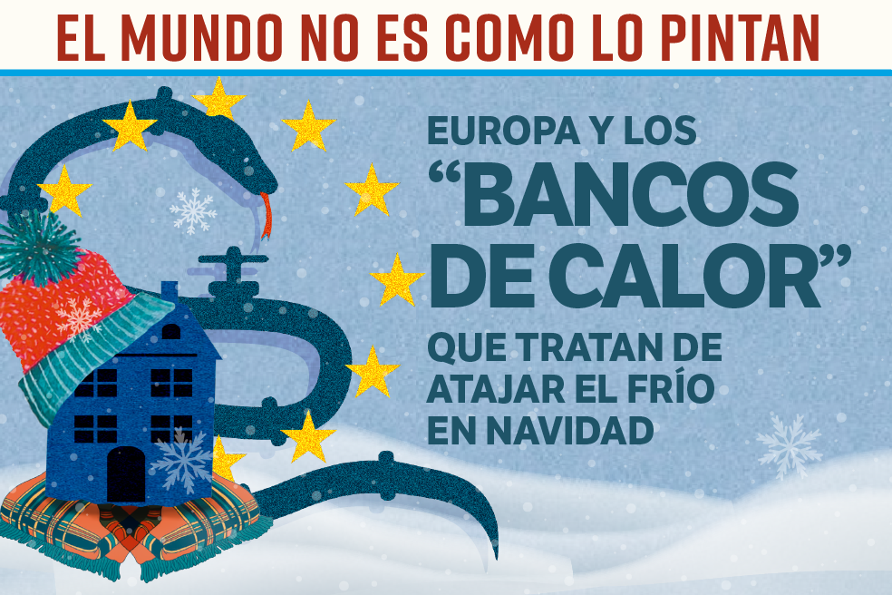 Europa y sus “bancos de calor” que tratan de atajar el frío en Navidad