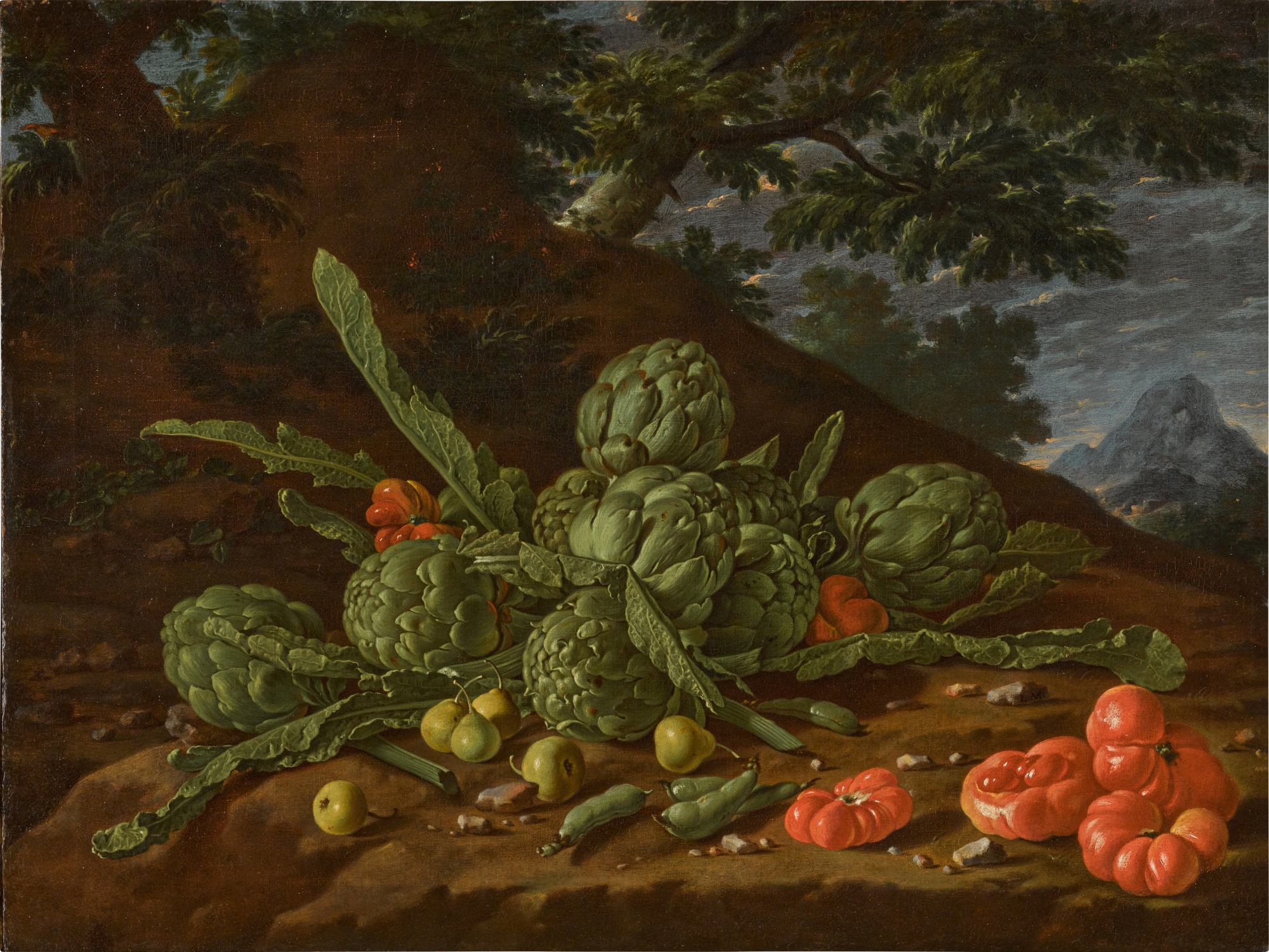 USA1883. NUEVA YORK (NY, EEUU), 01/02/2024.- Fotografía cedida por Sotheby's donde se muestra la obra 'Naturaleza muerta con alcachofas y tomates' del pintor español Luis Meléndez que alcanzó un precio destacable, al venderse por 2,05 millones, durante una subasta en Nueva York (EE. UU). En total, 19 cuadros se quedaron sin dueño de los 49 que se ofrecían en la subasta. EFE/Sotheby's /SOLO USO EDITORIAL /NO VENTAS /SOLO DISPONIBLE PARA ILUSTRAR LA NOTICIA QUE ACOMPAÑA /CRÉDITO OBLIGATORIO