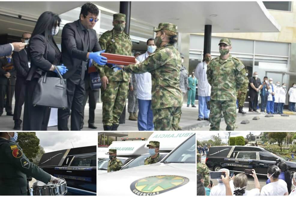 Así fue el homenaje al médico que falleció por COVID-19 en el Hospital Militar