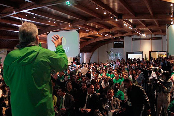 Imagen del Congreso del Partido Verde que terminó en la unión con Progresistas.