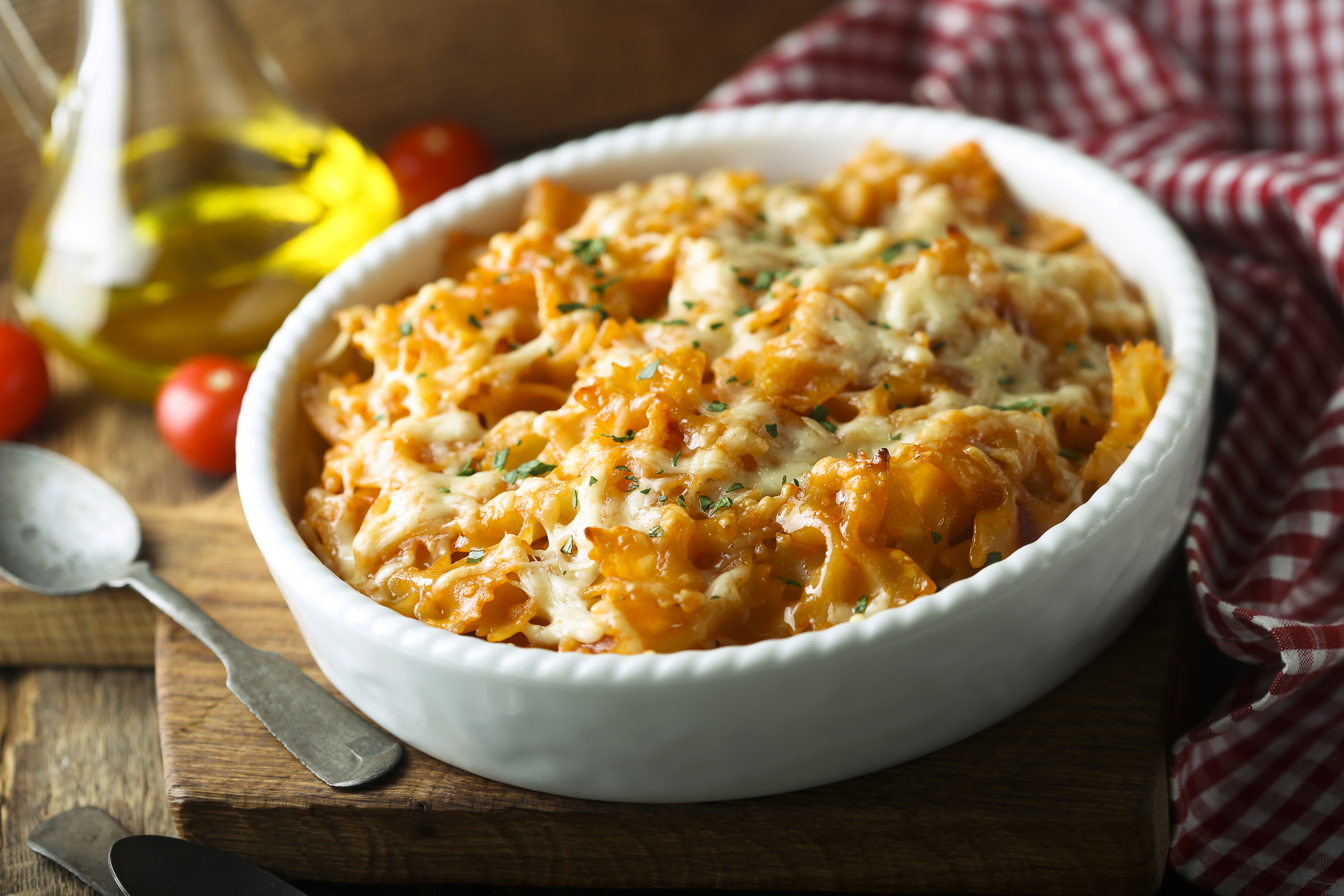 Pasta con salsa de queso