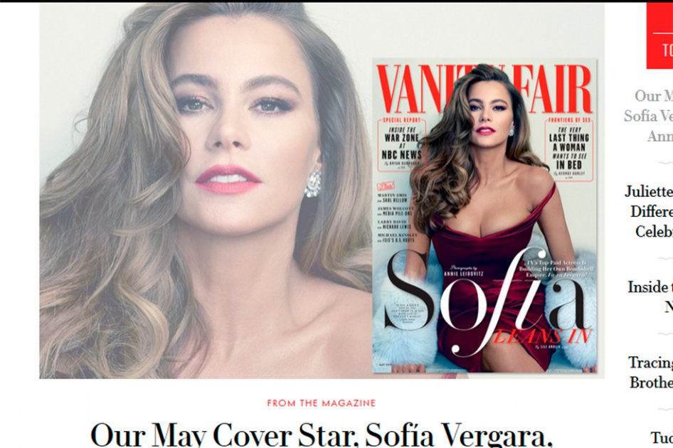 Sofía Vergara llega a la portada de Vanity Fair