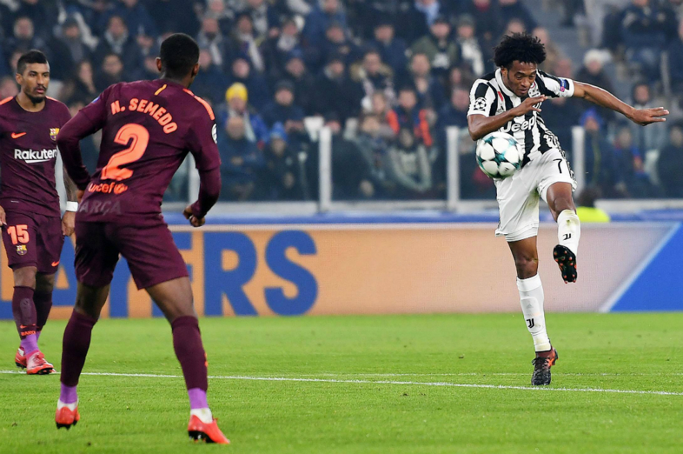 Cuadrado, 71 minutos en 0-0 entre Juventus y Barcelona