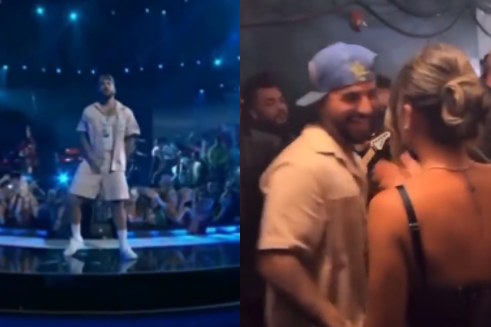 Video: Maluma le declaró el amor a su novia en plenos Premios Billboard