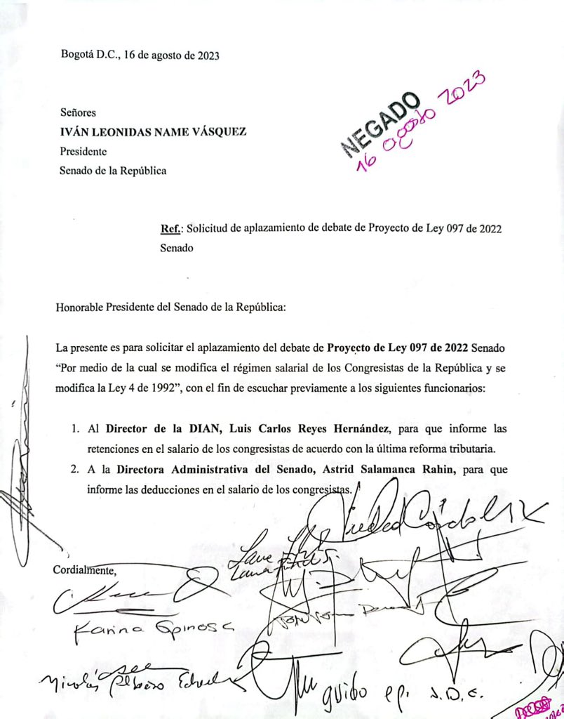 Proposición de aplazamiento.