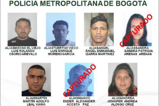 Policía presentó a los delincuentes más buscados de la banda ‘Los Maracuchos’