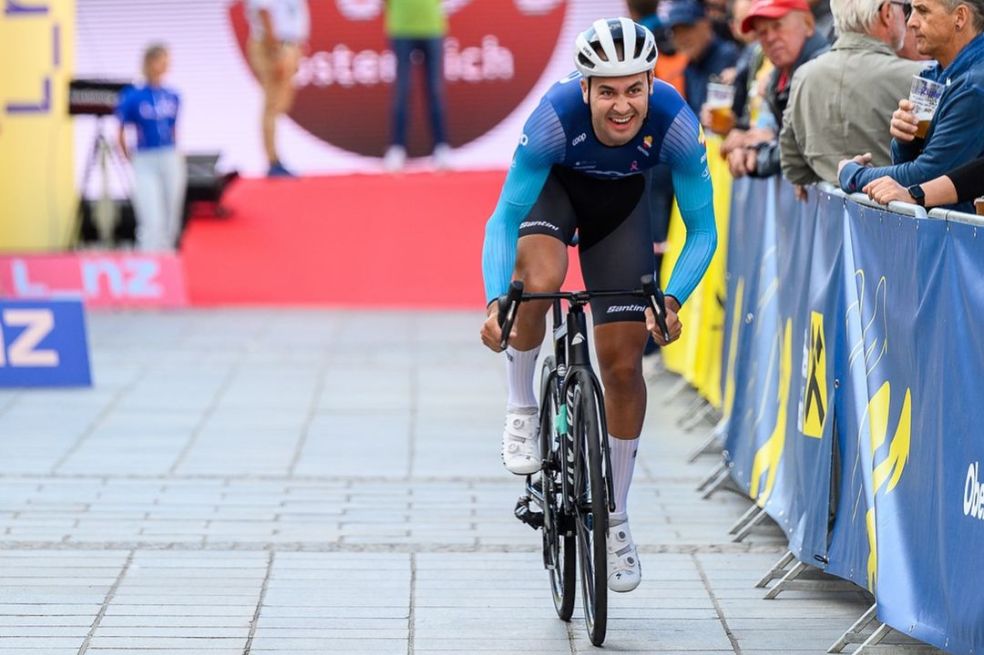 El ciclista noruego André Drege en la primera etapa del Tour de Austria.