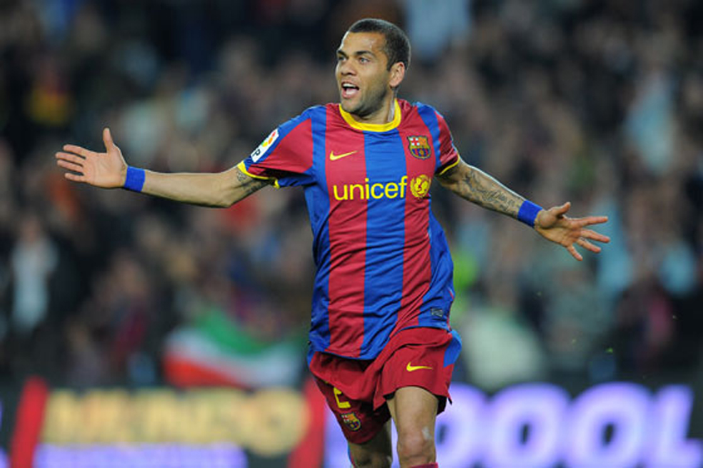 Dani Alves estuvo en Barcelona entre 2009 y 2016.