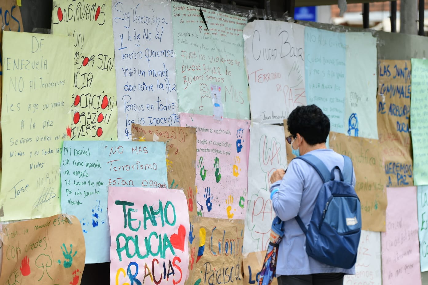 La comunidad dejos mensajes de en contra del atentado ocurrido el pasado 26 de marzo.