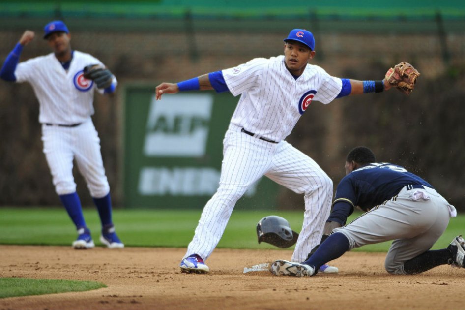 Addison Russell, campocorto de los Cachorros de Chicago. Foto: AFP