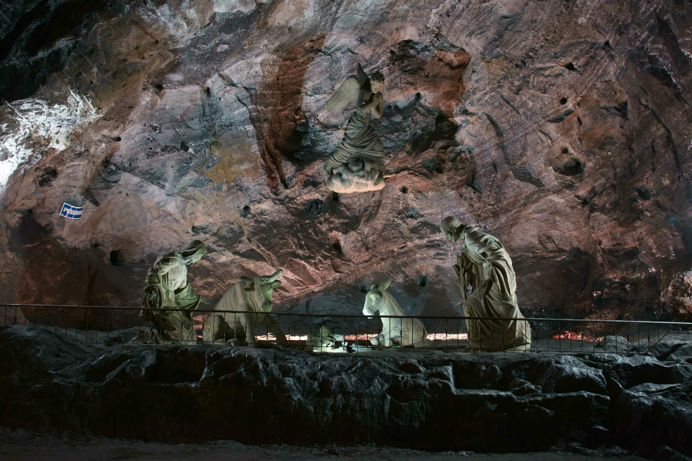 El pesebre más grande bajo tierra está en la Catedral de sal de Zipaquirá