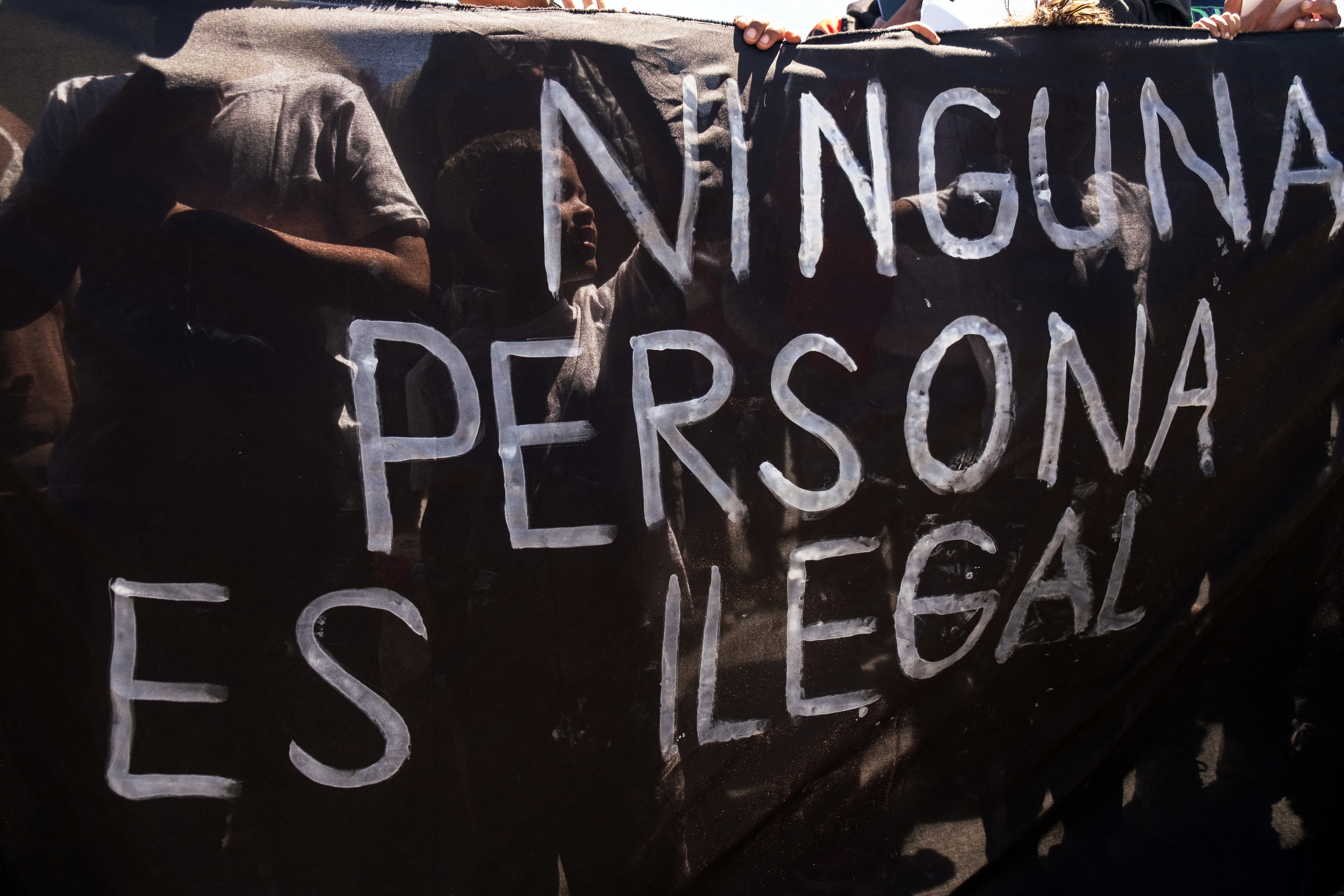 Protesta de migrantes tras visita de Manuel López Obrador a la frontera