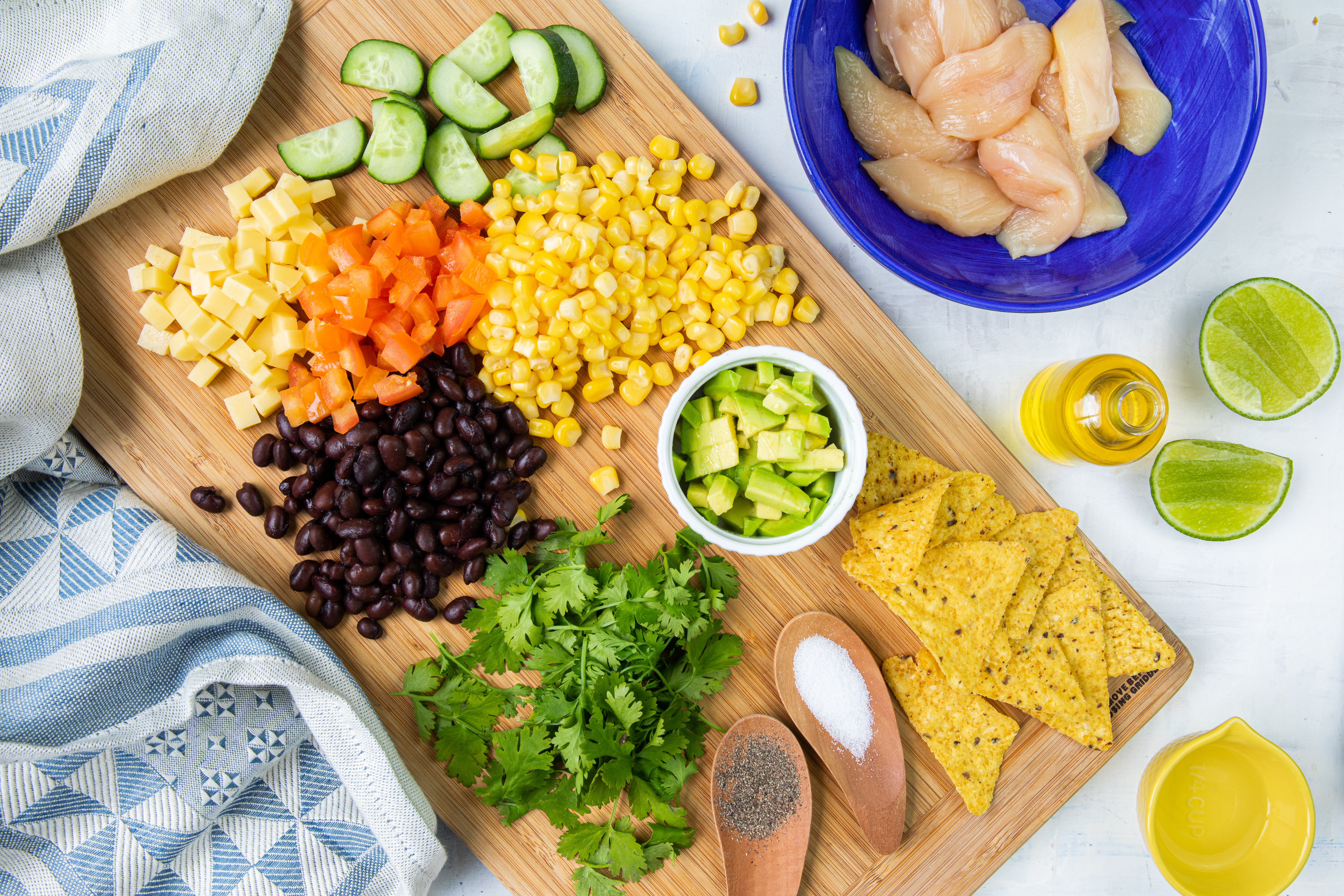 Ingredientes ensalada mexicana