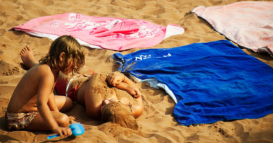 Los niños son las principales víctimas del sol