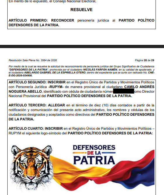 Personería defensores de la patria