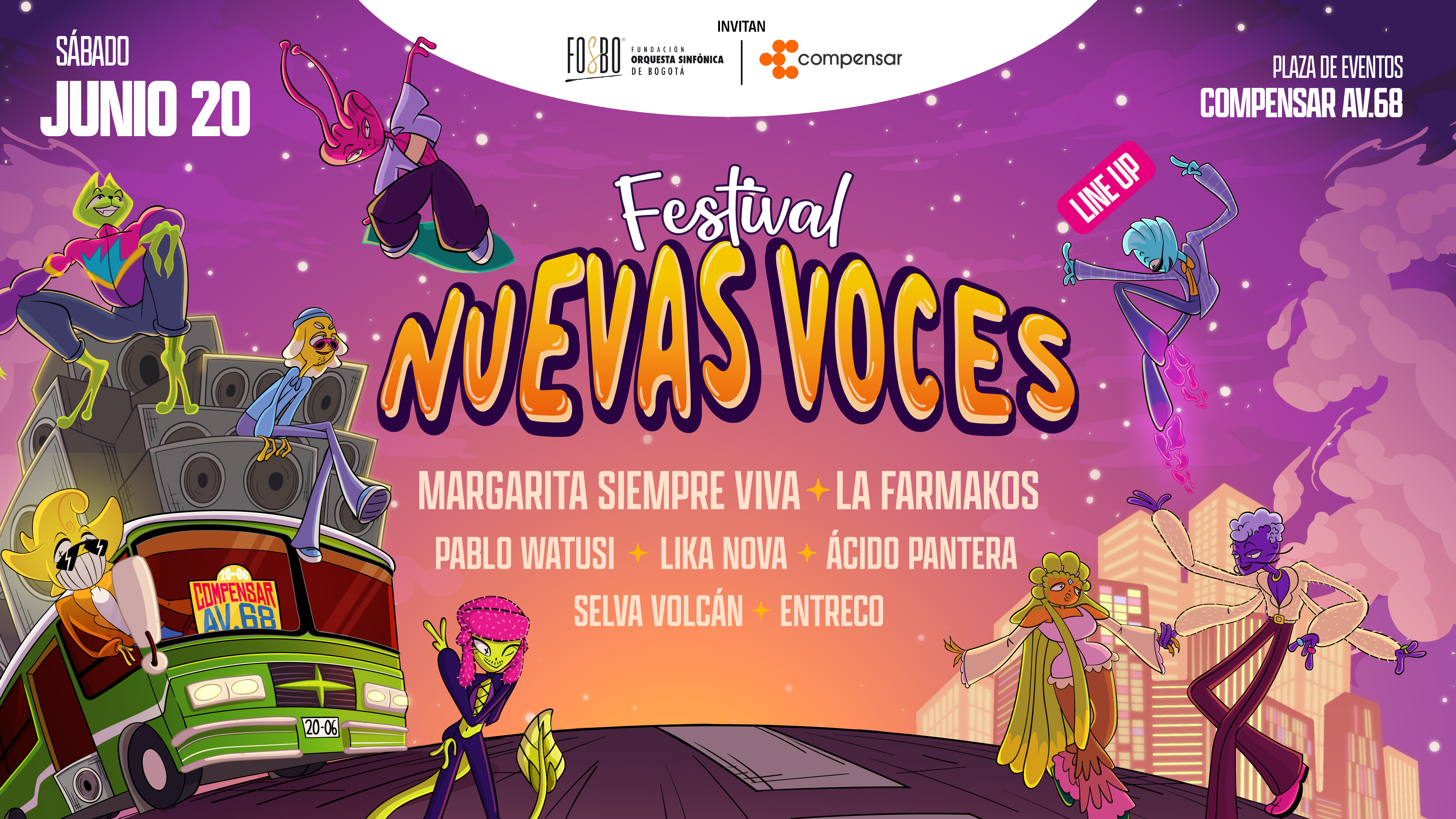 Este es el cartel oficial del Festival Nuevas Voces 2026.