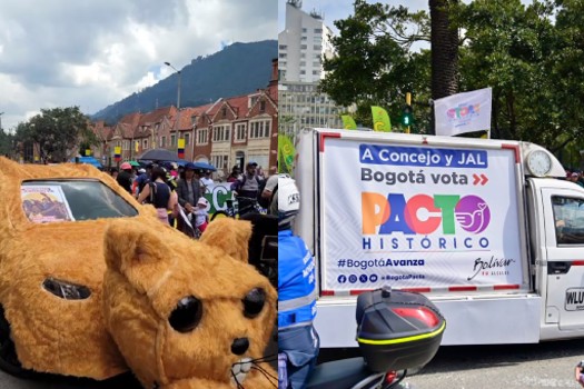 Le llaman la atención a Gustavo Bolívar en las marchas por carros con publicidad