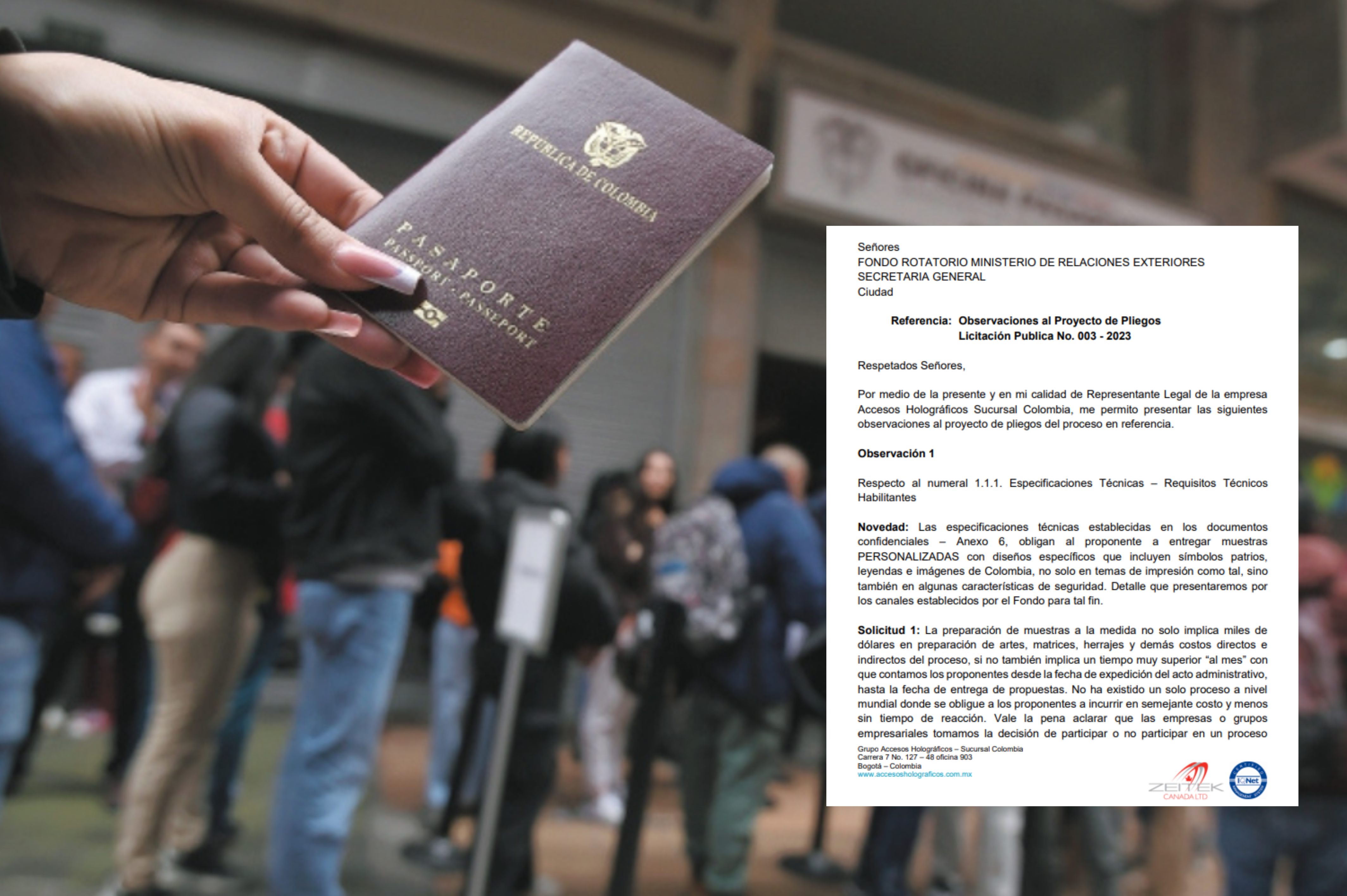 Empresa dice que nueva licitación de pasaportes volvería a favorecer a Thomas Greg