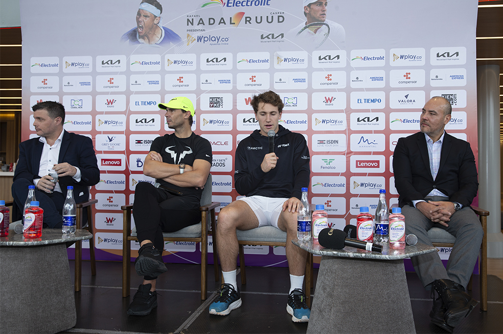 Así se llevó a cabo la rueda de prensa de Rafael Nadal y Casper Ruud en Bogotá