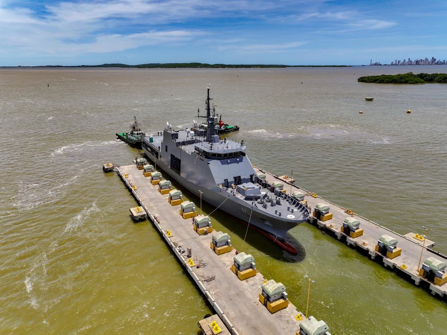Así construye la Patrullera Oceánica Colombiana, en Cartagena.