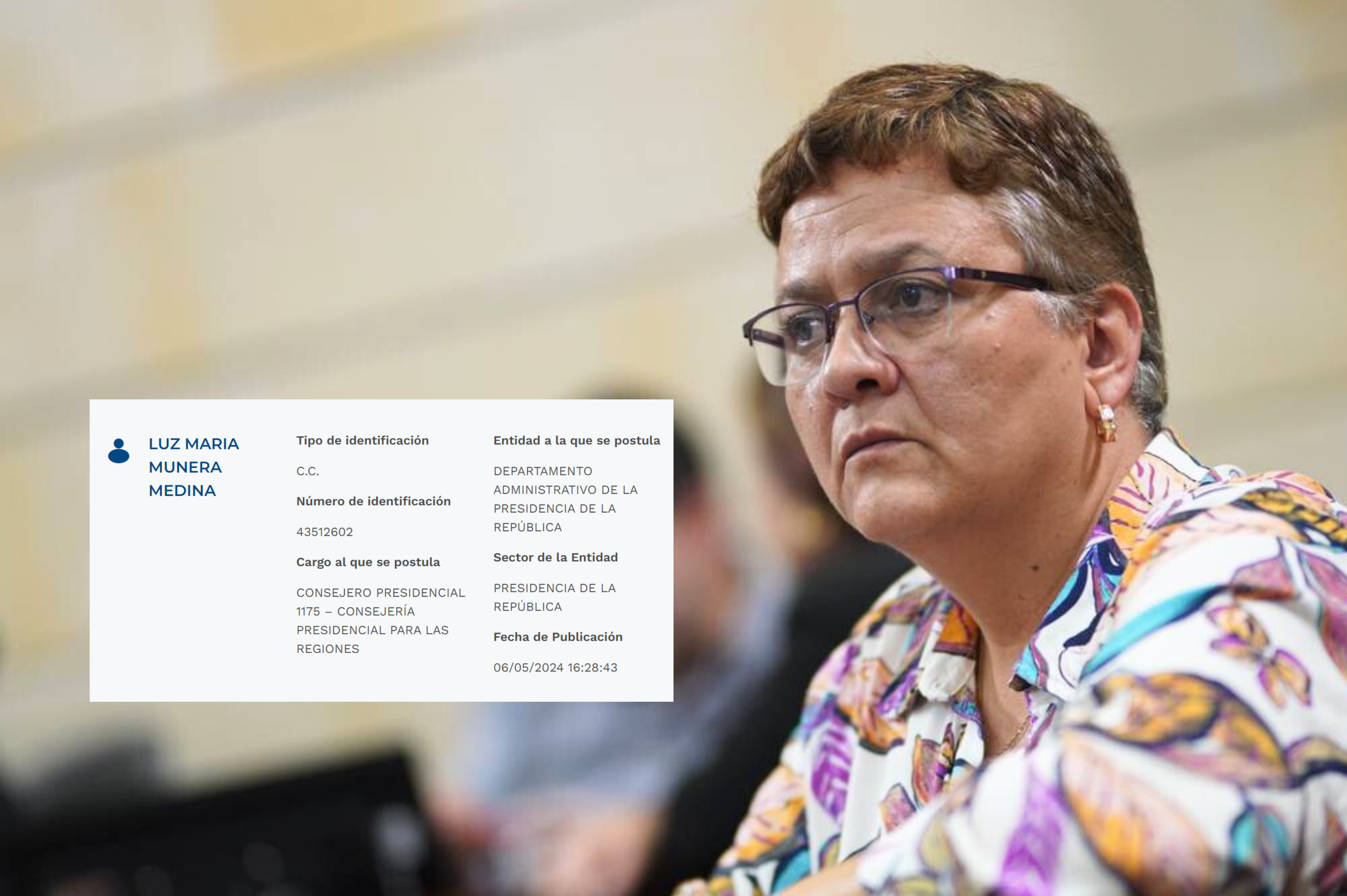 Luz María Múnera será la nueva consejera para las Regiones, en reemplazo de Sandra Ortiz
