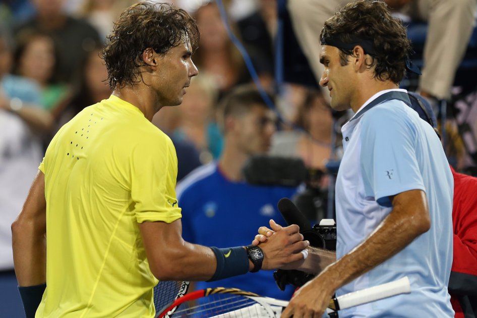 Los tenistas Rafael Nadal y Roger Federer. Foto: AFP