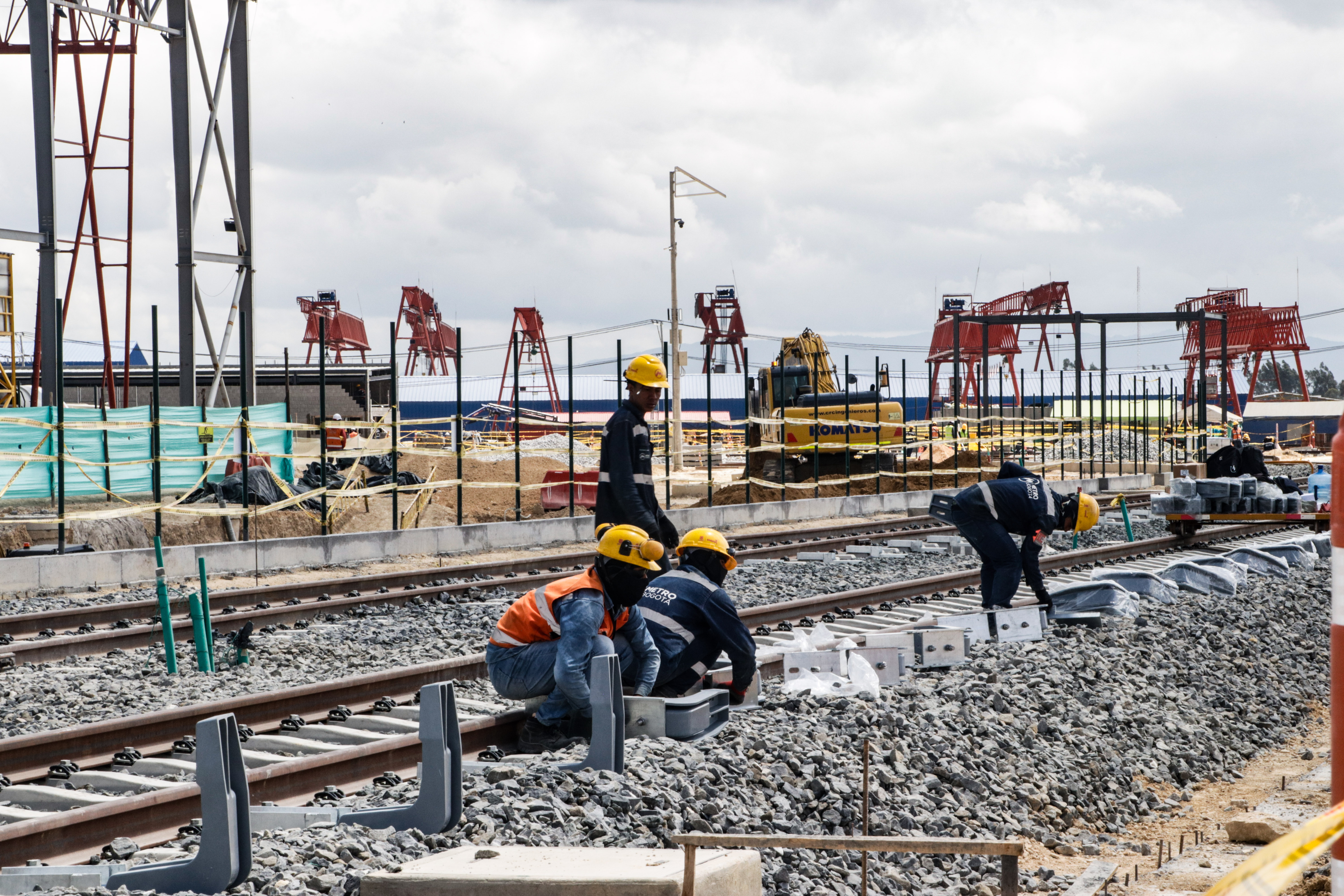 Llegada del primer tren al Patio Taller de Bosa.