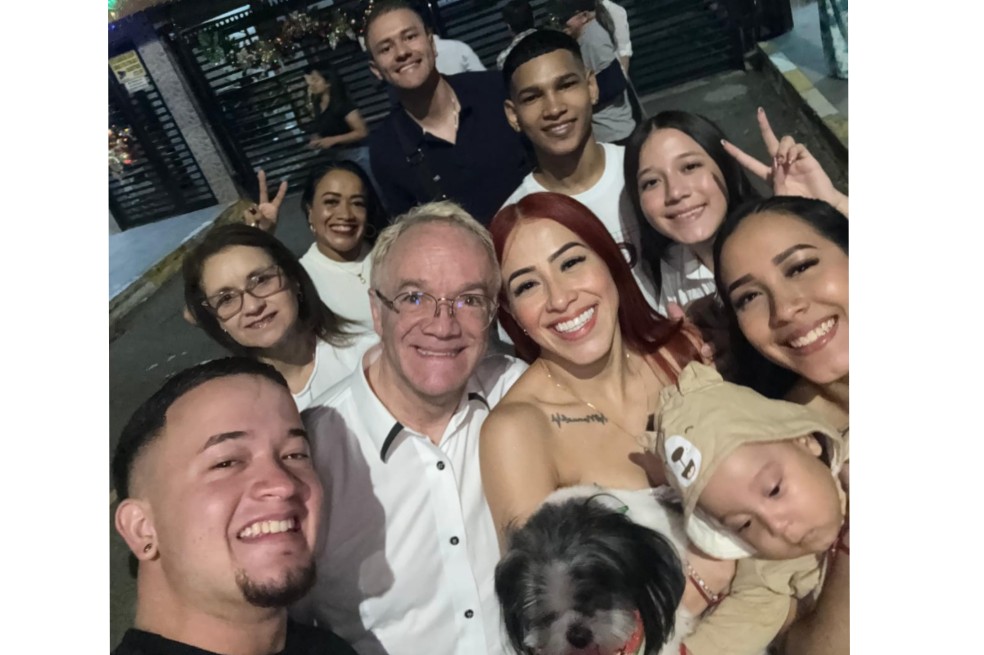 Carlos Giraldo y su familia