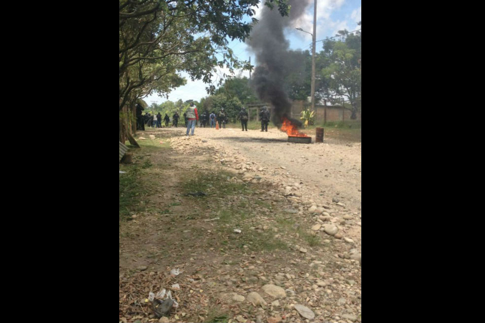 Choques entre policía y campesinos en el Catatumbo